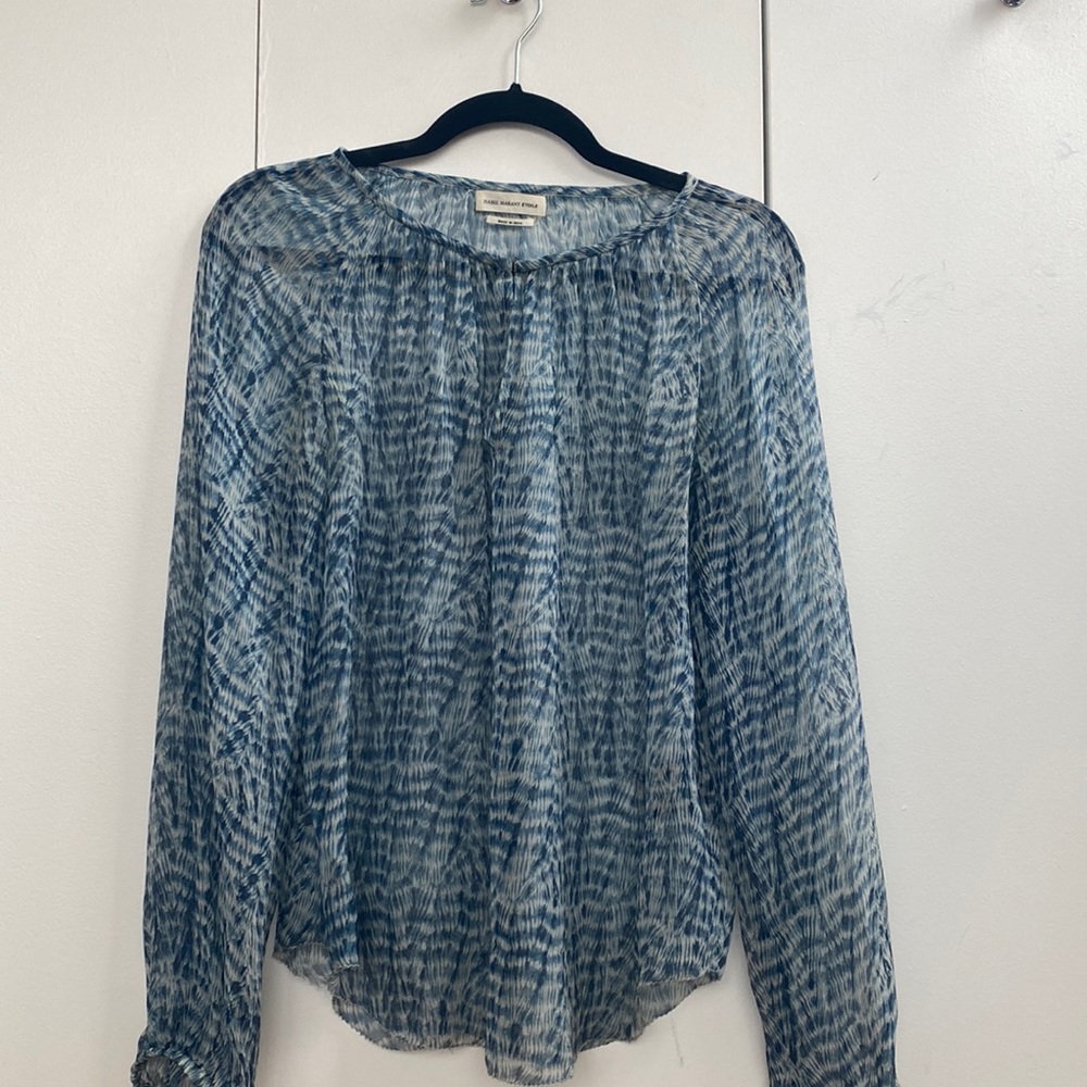 Isabel Marant - Silk Blue Blouse Long Sleeve